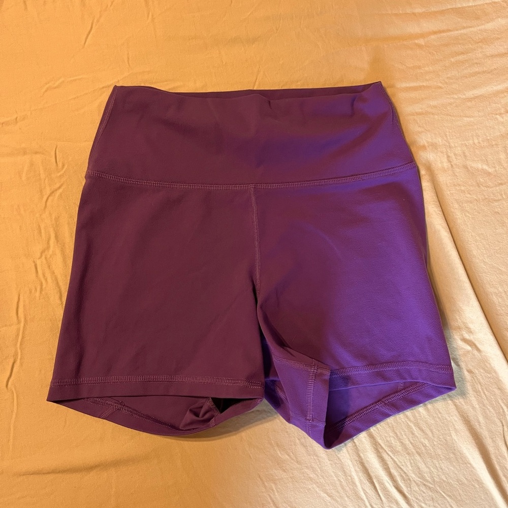 Purple single lined fleo shorts size small